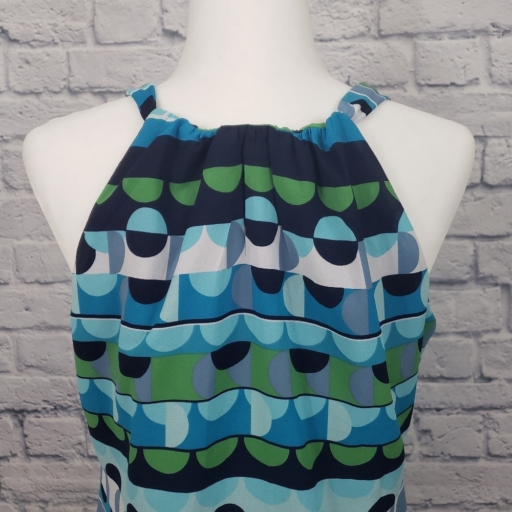 Banana Republic blue and green halter tank - Picture 4 of 7